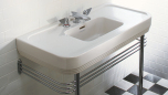 Handfat Belle Aire 100cm - 3-hl p benstllning i krom