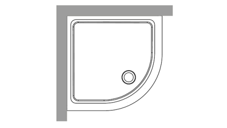 Duschkar Radie 80x80