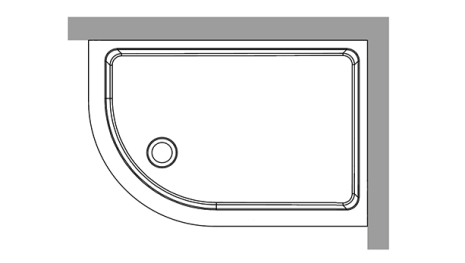 Duschkar Vnster 80x120