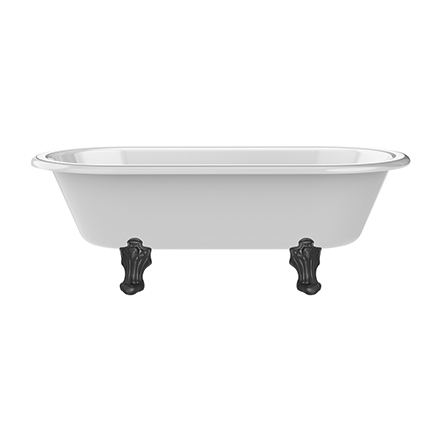 Ashcombe 1937x 927mm Double Ended Bath with Overflow - Gloss White
