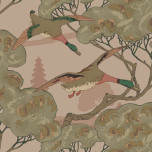 Mulberry Tapet - Grand Flying Ducks