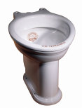 Thomas Crapper Lgspolande porslinscistern, Vit, Anslutningar i Krom ,Oval sits