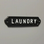Skylt "Laundry" - Svart