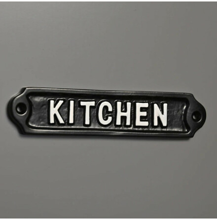 Skylt &quot;Kitchen&quot; - Svart