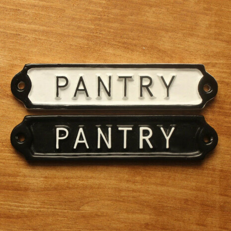 Skylt "Pantry" - Svart