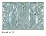 Floral Panel 9x6" - Moonstone