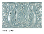 Floral Panel 9x6" - Moonstone
