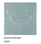 Garland Border 6x6" - Moonstone