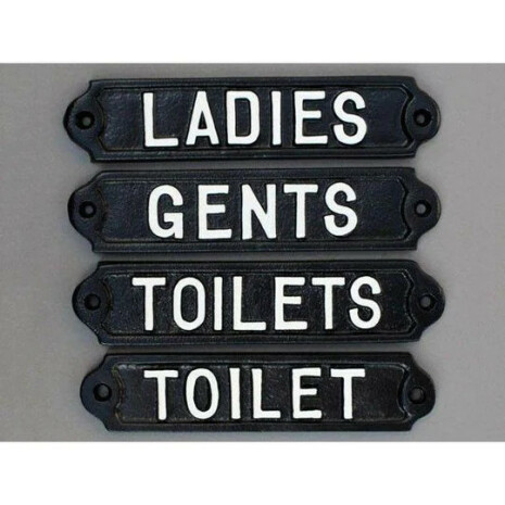 Skylt "Ladies" - Svart