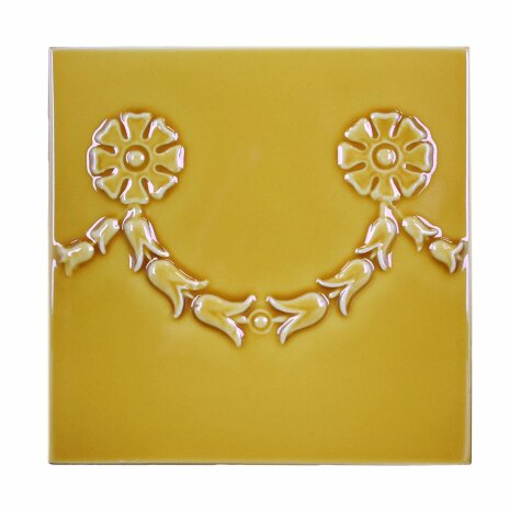 Garland Border 6x6" - Inca Gold