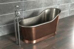 Slipper Bath Borstad Koppar 160cm (flera finishar insida)