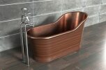 Slipper Bath Patinerad Koppar 160cm (flera finishar insida)