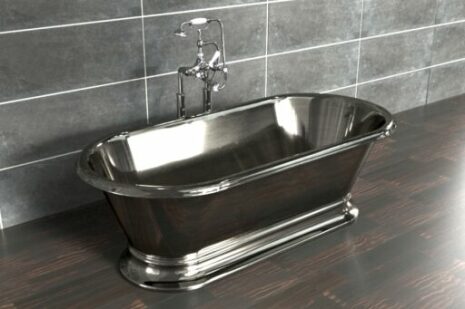 Delphina Bath Nickel 183 cm (flera finishar insida)