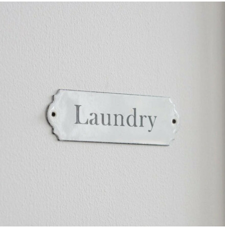 Skylt &quot;Laundry&quot; - Emalj