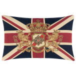 Kudde Union Jack Lion Crest, 32 x 46 cm