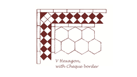 Tegelgolv - Mnster "Hexagon"