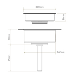 Bidbury - 3,5" Traditional waste (8 finishar)