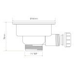 Bidbury - 3,5" Traditional waste (8 finishar)