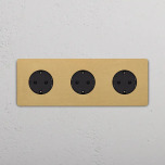 Eluttag - Trippel Antique Brass/Svart