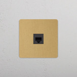 Datauttag Singel Antique Brass/Svart