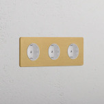 Eluttag + USB-C Antique Brass/Vitt