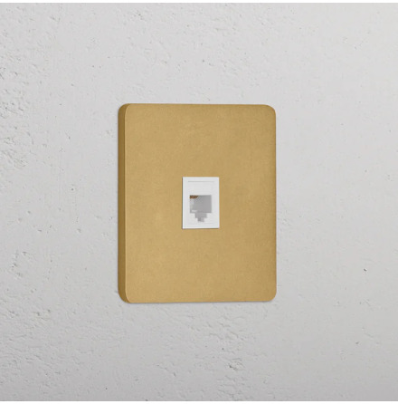 Datauttag Singel Antique Brass/Vitt