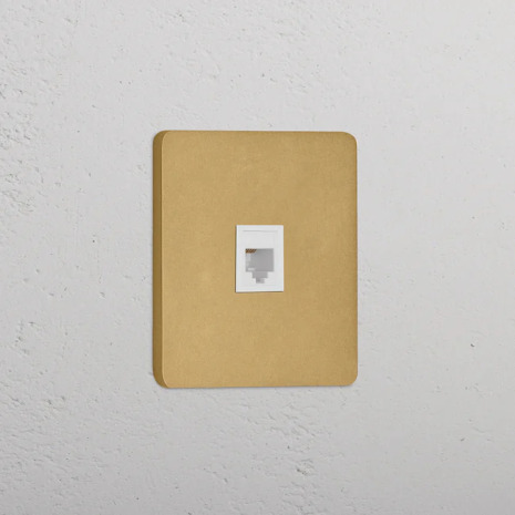 Datauttag Singel Antique Brass/Vitt