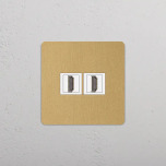 HDMI uttag Dubbelt Antique Brass/Vitt