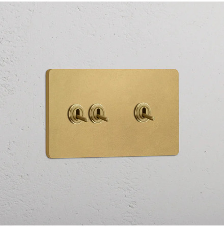 2+1 Vippstr�mbrytare Antique Brass