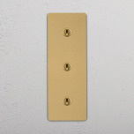 Trippel Vertikal Vippstr�mbrytare Antique Brass