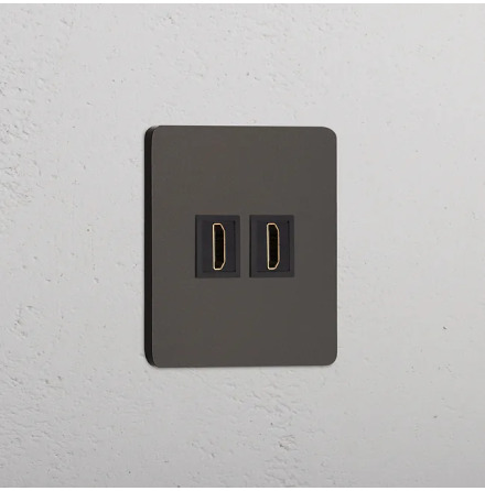 HDMI uttag dubbelt Bronze