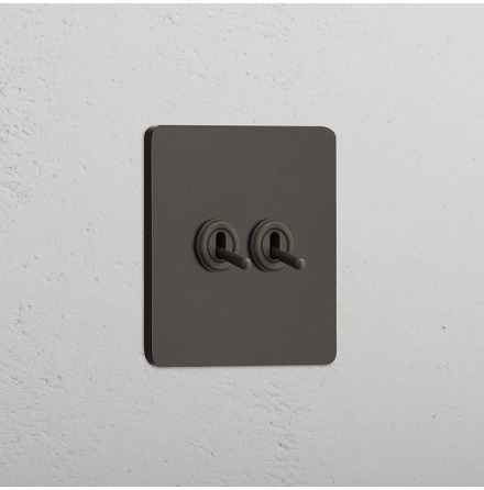 Dubbel Vippstr�mbrytare Bronze