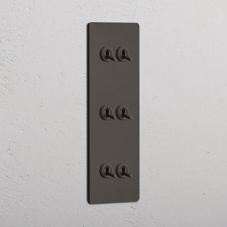 2+2+2 Vertikal Vippstr�mbrytare Bronze