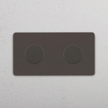 Dubbel Dimmer Vertikal Bronze