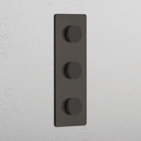 Trippel Dimmer Vertikal Bronze