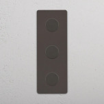 Trippel Dimmer Vertikal Bronze