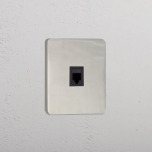 Datauttag singel Polished Nickel/Svart