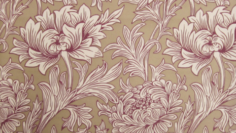 Chrysanthemum Toile - Grape/Bronze