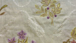 Kelmscott Trellis - Linen/Aubergine