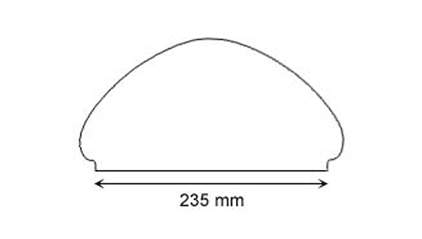 Elstaksskärmar 235 mm