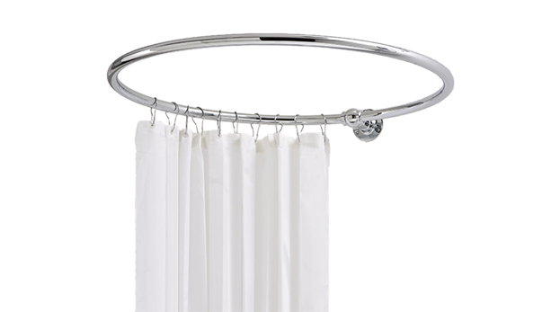 Duschdraperi stång rund
