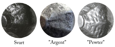 Svart, Argent, Pewter